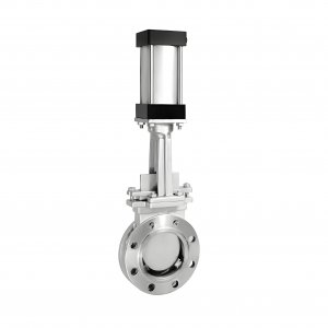 氣動(dòng)對(duì)夾式刀閘閥PNI.0 DN200的，材質(zhì)碳鋼